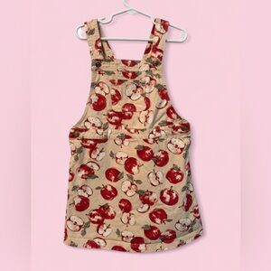 Happily Grey Kids Apple Print Pinafore Dress | Girls 7 | Cottagecore